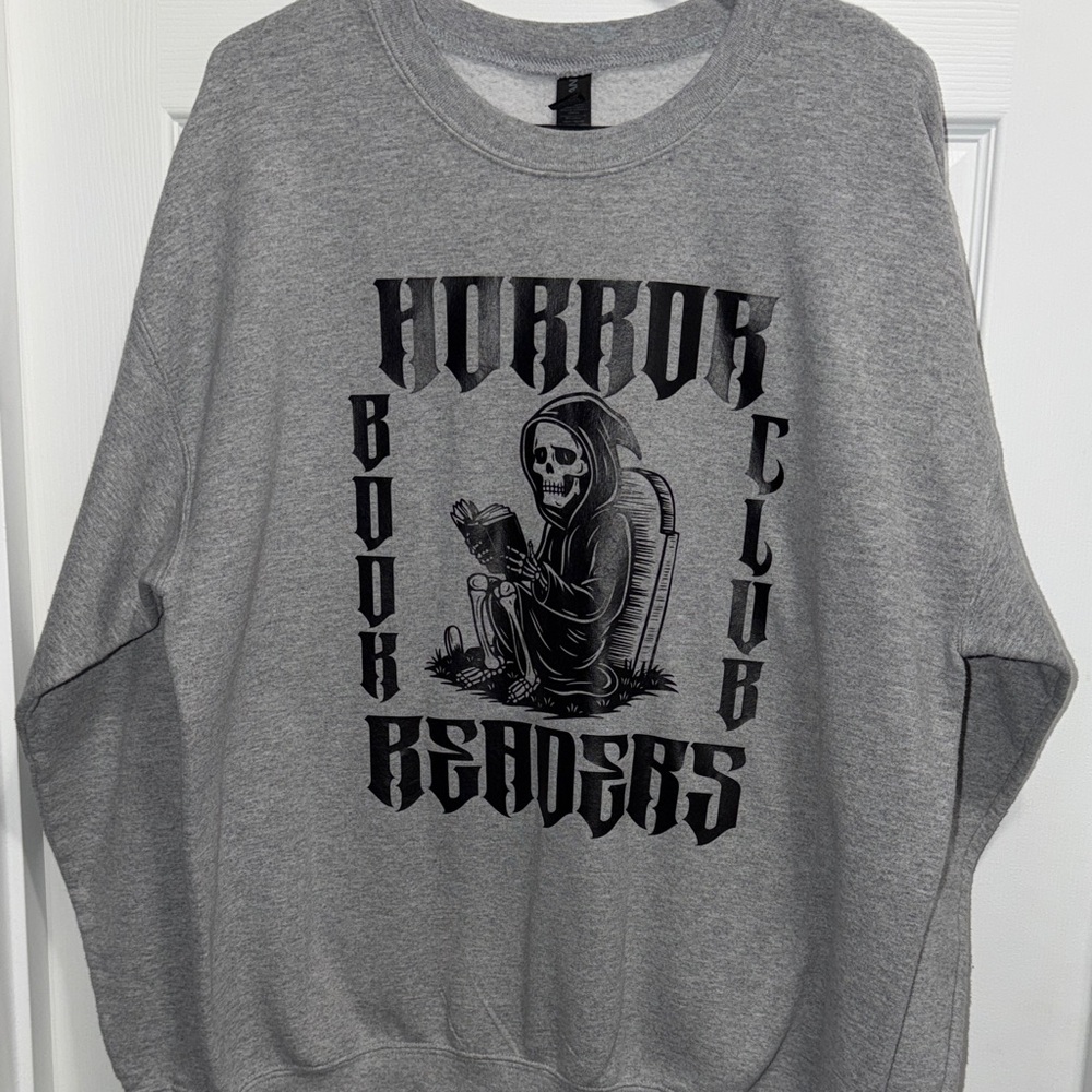 Gildan Gray Horror Book Club Sweatshirt